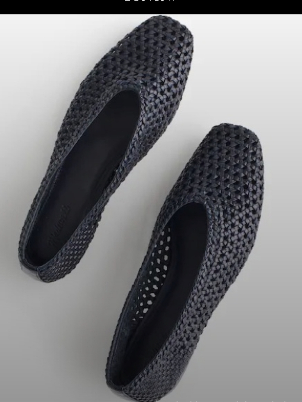 Madewell Mylie Black Woven Ballet Flats